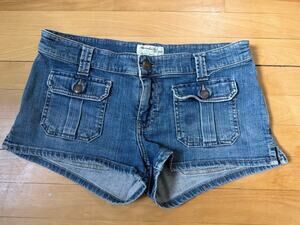 Vintage Abercrombie & Fitch Size 8 Stretch Cargo Low Rise Mini Shorts